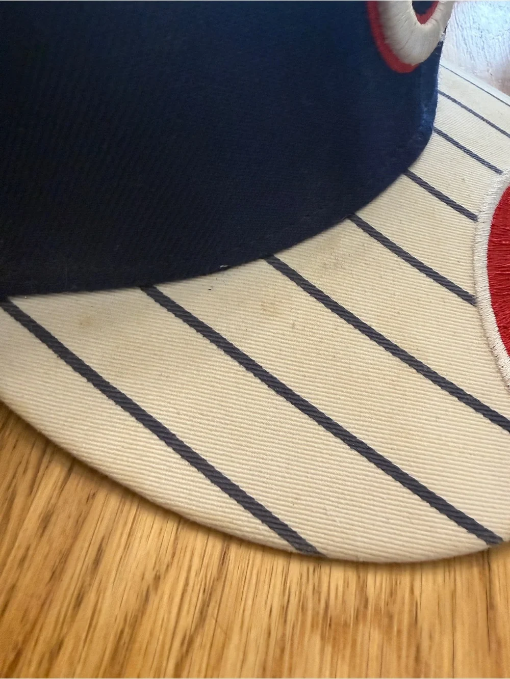 Vintage Cubs Navy and White Pinstripe hat size 7 1/8